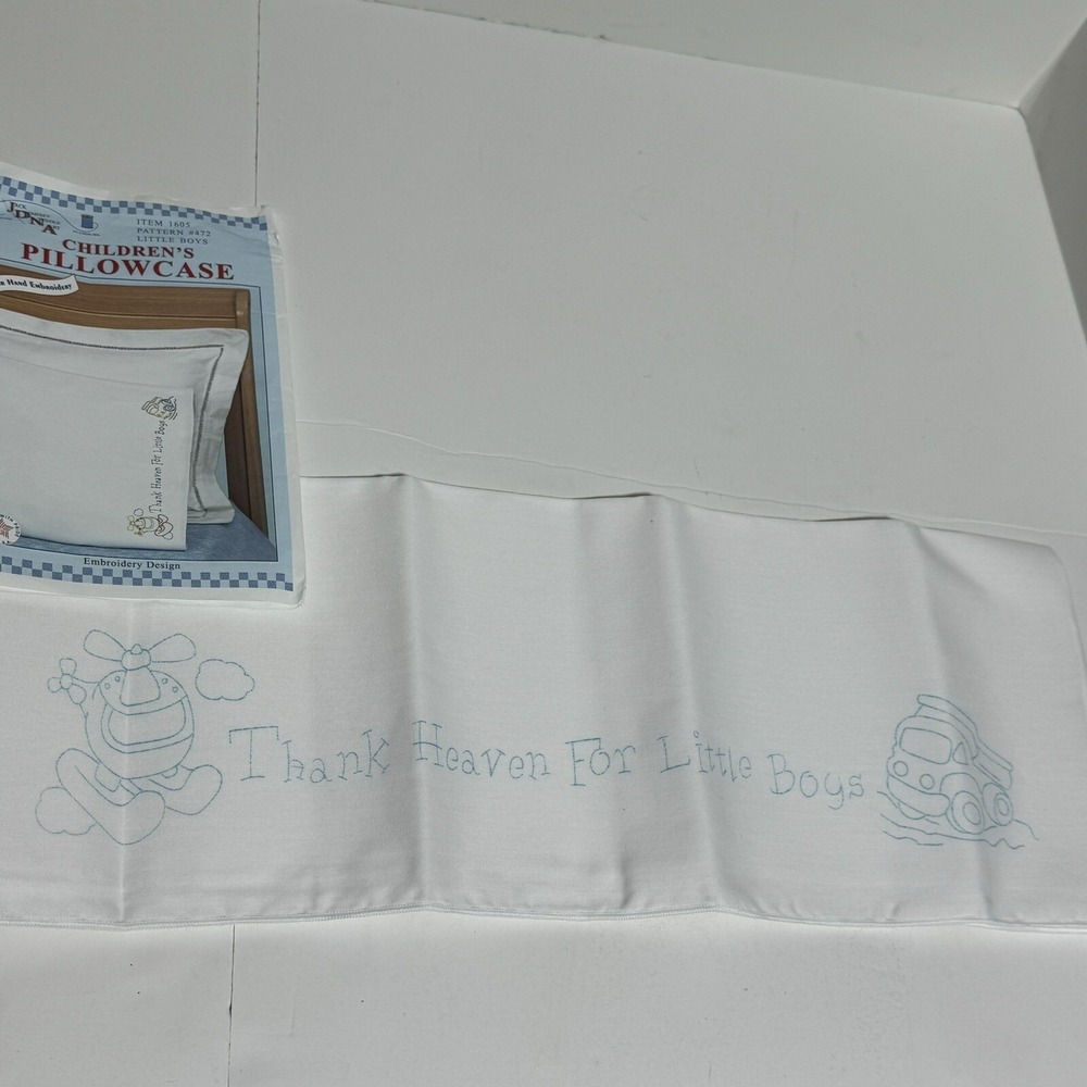 New Jack Dempsey Needle Art Pillow Case Item 1605 #472 Little Boys Design 2008 - Picture 11 of 14